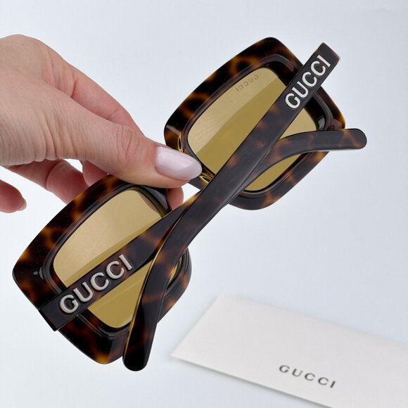 Gucci GG1718S 002  BRAND NEW Sunglasses Havana Brown Women Square main image 7